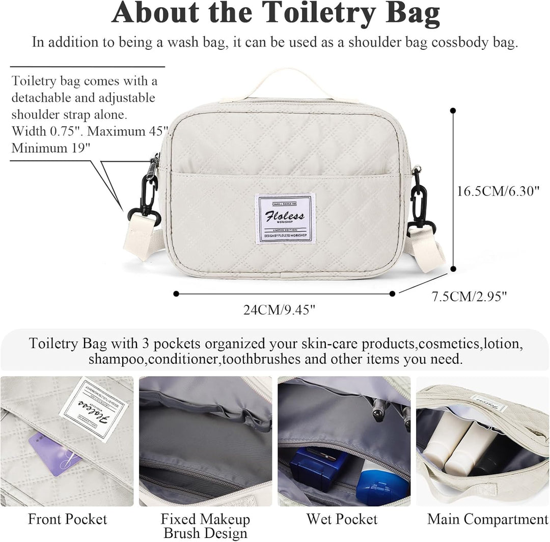 HYC00 Reisetasche Damen Sporttasche Handgepäck Tasche,Weekend Bag mit Kulturbeutel&Nasstasche,Wasser