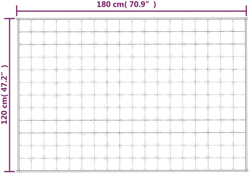 Gecheer Gewichtsdecke Hellcreme 120x180 cm 9 kg Stoff 120x180cm;1;9 kg Creme, 120x180cm;1;9 kg Creme
