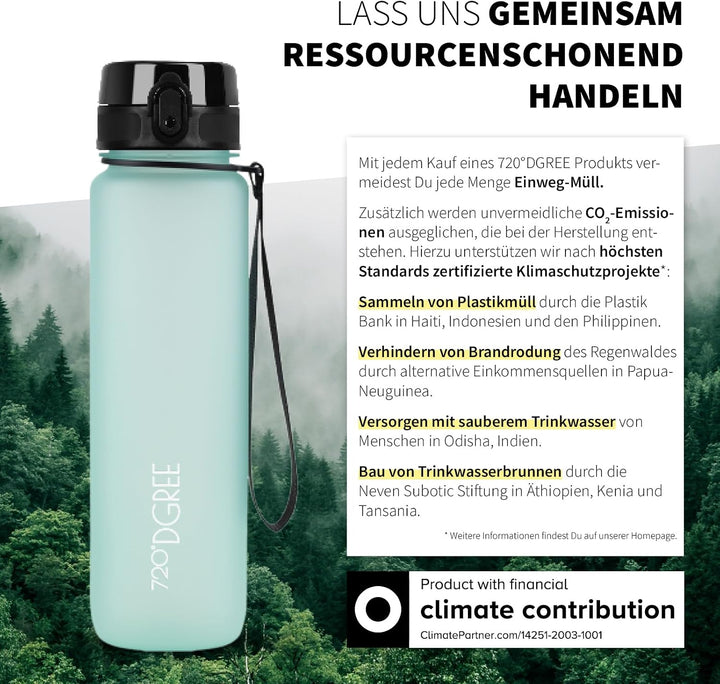 720°DGREE Trinkflasche “uberBottle“ 350ml, 500ml, 650ml, 1l, 1,5 Liter softTouch +Früchtebehälter -