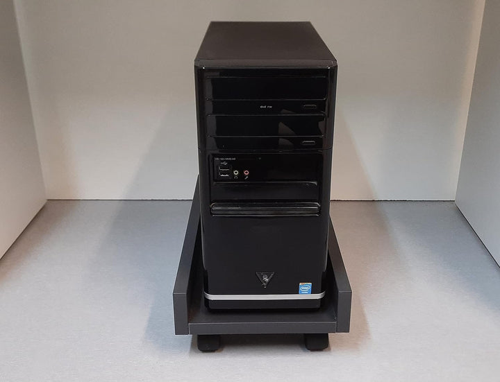 Henor CPU-Computerständer aus Holz mit Rädern 25 x 45 x 12,5 cm CPU-Aufzug mit Rädern Graphit Graphi