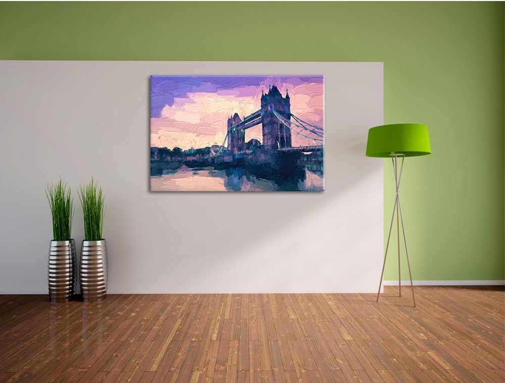 Pixxprint Tower Bridge in London als Leinwandbild/Grösse: 100x70 cm/Wandbild/Kunstdruck/fertig bespa