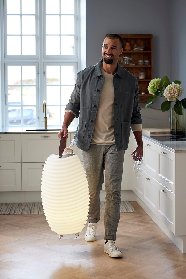 Kooduu Synergy 65 Tragbare Lautsprecherlampe mit Weinkühler - Dimmbares LED-Licht, drahtloser Blueto