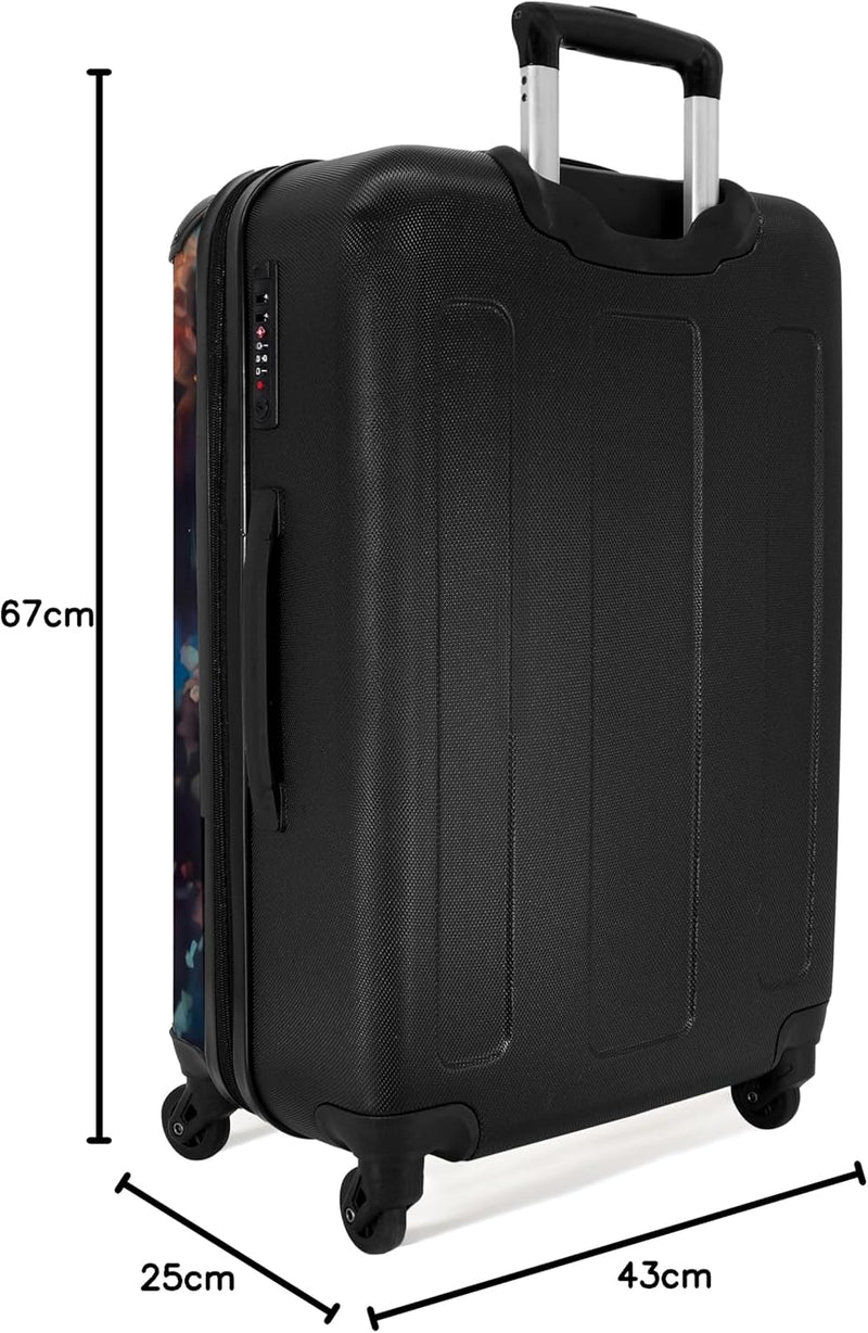 NoBoringSuitcases.com® Kinderkoffer Mädchen - Pferd mit Blumen - Koffer Kinder Mädchen - Koffer pers