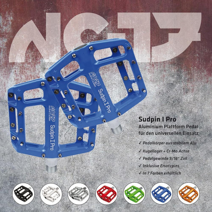 NC-17 Sudpin I Pro Aluminium Plattform Pedale / Fahrrad Pedale MTB / Mountainbike Pedal / BMX Pedal