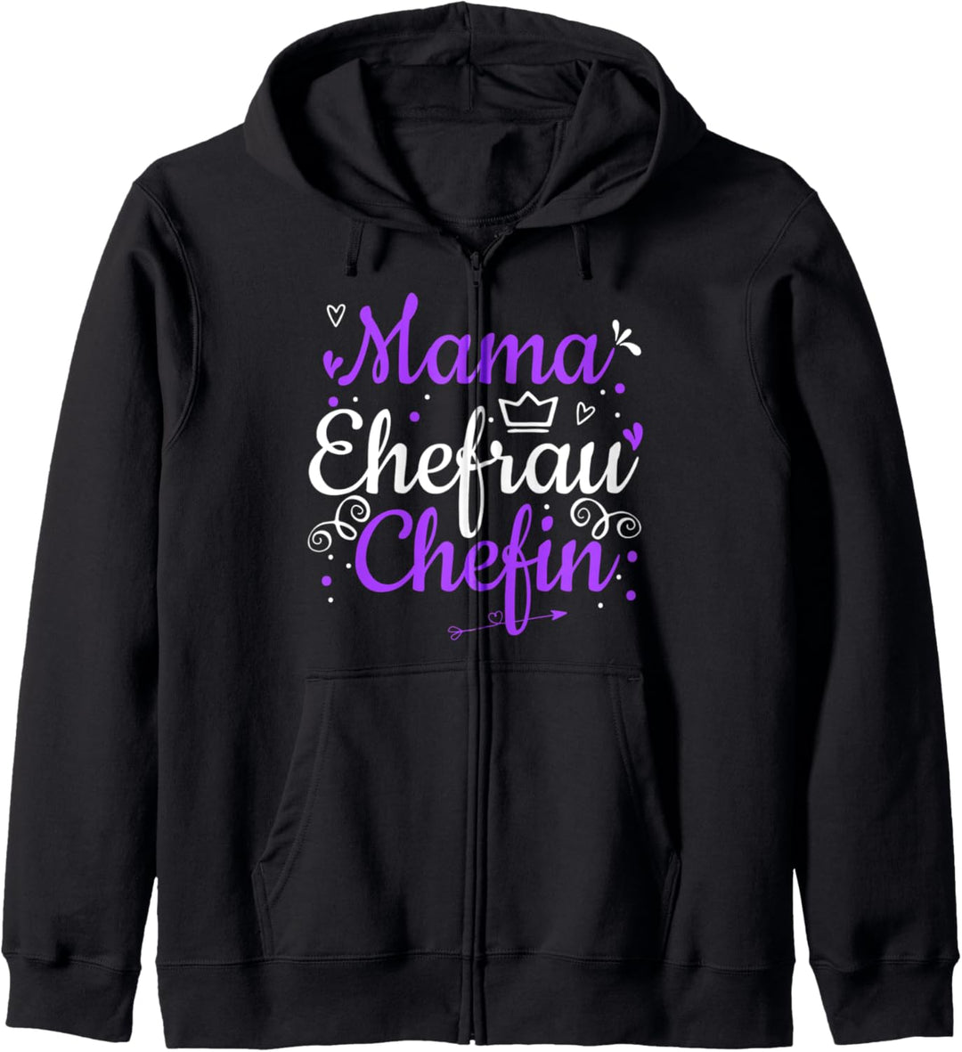 Mama Ehefrau Chefin T-Shirt Herz Muttertag Boss Geschenk Kapuzenjacke