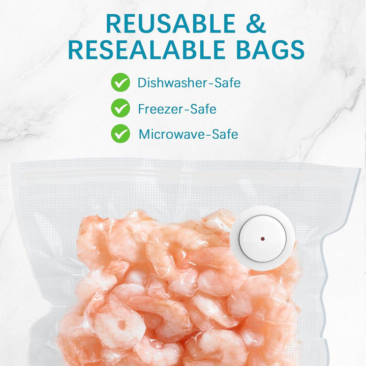 Vakuumierbeutel 20 Beutel 26 * 28cm, Vakuumbeutel für Lebensmittel, Sous Vide Gefrierbeutel, Einschw