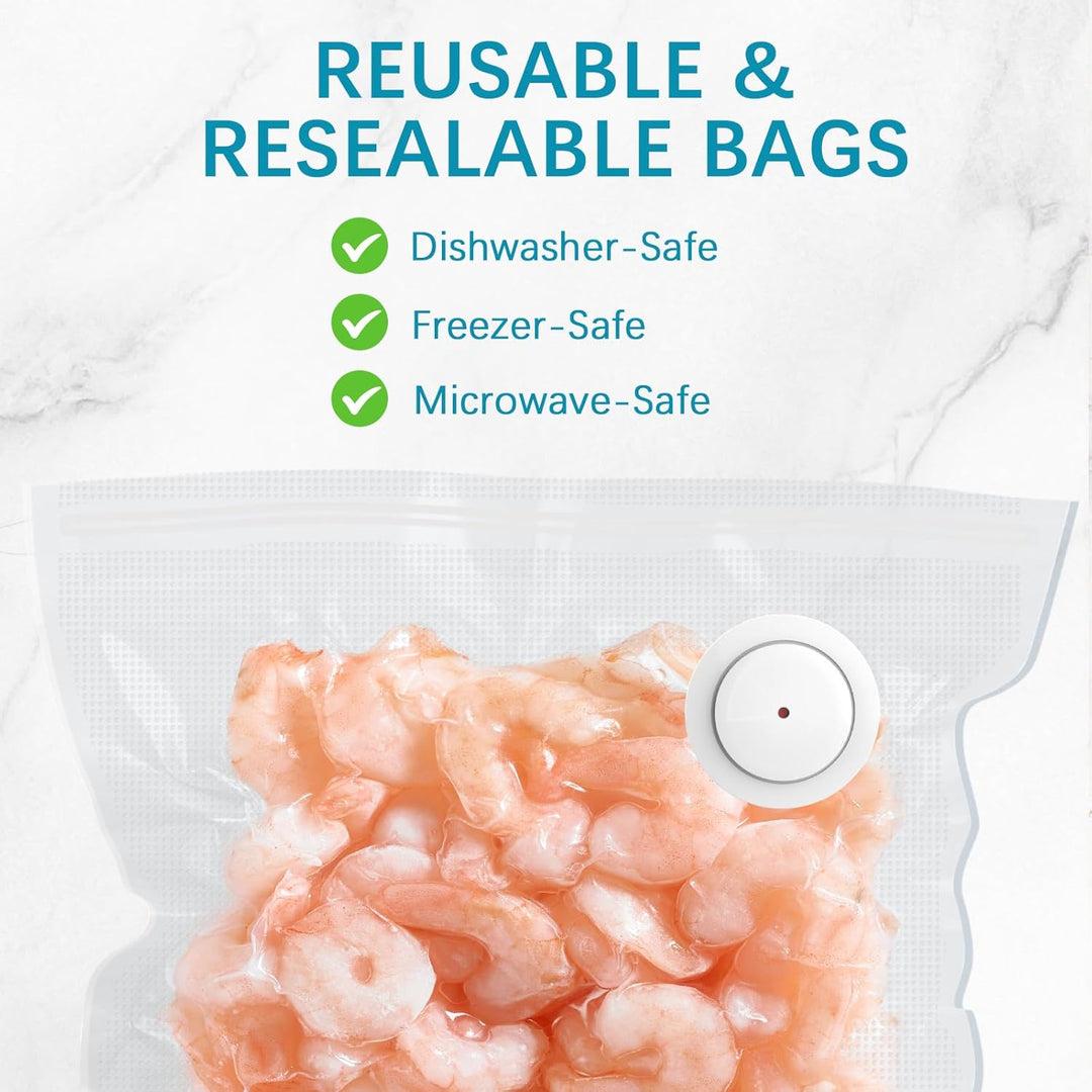 Vakuumierbeutel 20 Beutel 26 * 28cm, Vakuumbeutel für Lebensmittel, Sous Vide Gefrierbeutel, Einschw