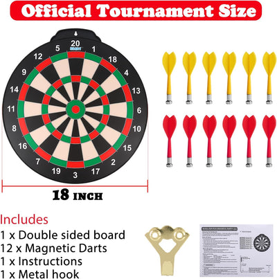 Esjay 45,7 cm Magnetisches Dartscheibenset, sicheres Dartspiel für Kinder, Junge Spielzeug Geschenk