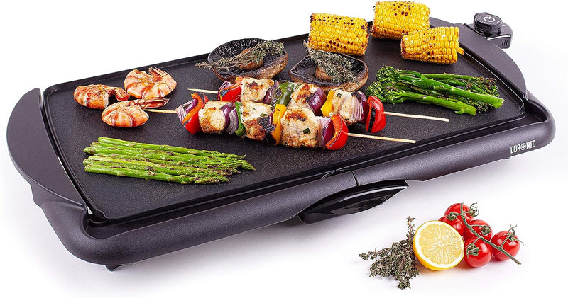 Duronic GP20 Elektrischer Tischgrill | 52 x 27 cm flache Grillplatte | Plancha Grill | Teppan-Yaki a