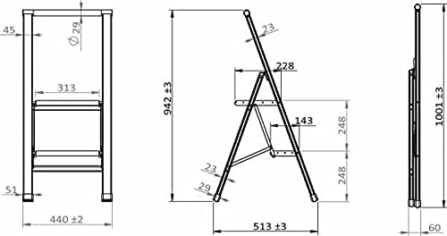 WENKO Leichte Aluminium Trittleiter mit 2 Stufen für 50 cm höheren Stand, rutschsichere XXL-Stufen,