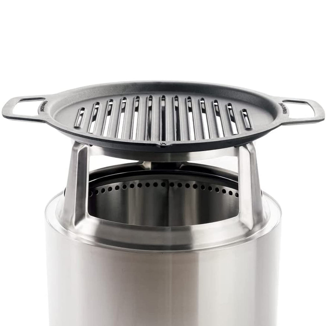 Solo Stove Bonfire Grillrost mit Aufsatz, Gusseisen-Grillrost mit Edelstahlaufsatz - Erhöhung von 20