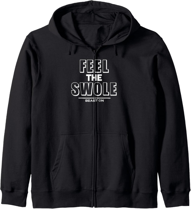 Feel the Swole Lustige Gym Fitness Motivation Sprüche Kapuzenjacke