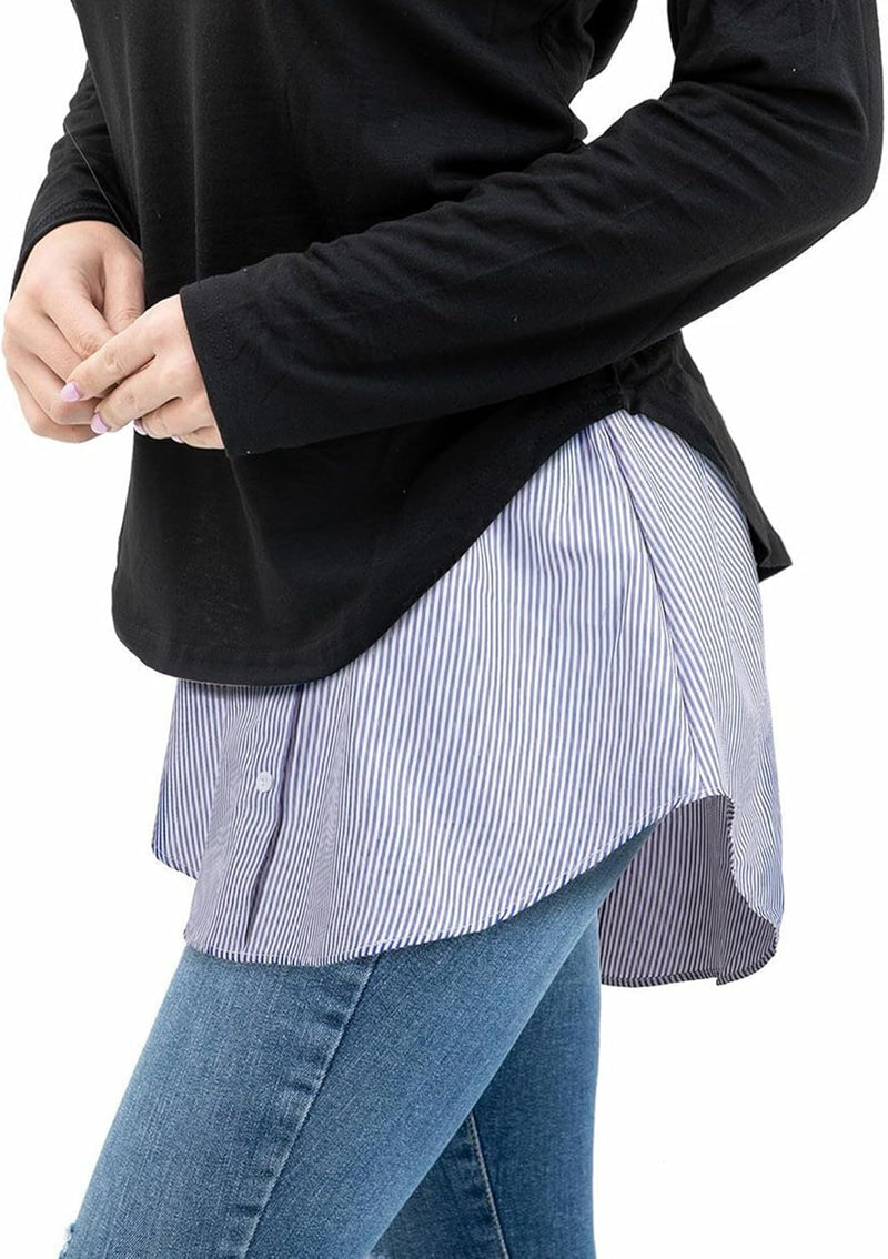 Auranso Blusenrock Damen Hemdverlängerung Blusenverlängerung Blusen Rock Unterrock shirtverlängerung