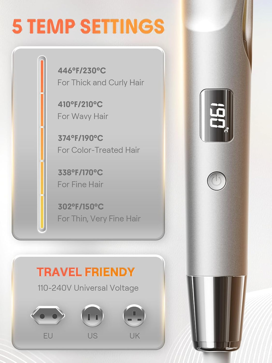 SHEGLAM Sleek Chic Twist Kiss Glätteisen – 2-in-1 Stylinggerät (Glätten & Locken), 1-Zoll-Barrel, 60