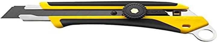 OLFA L-6 - Cúter con bloqueo manual, mango antideslizante, púa de metal con agujero de 12mm para mos