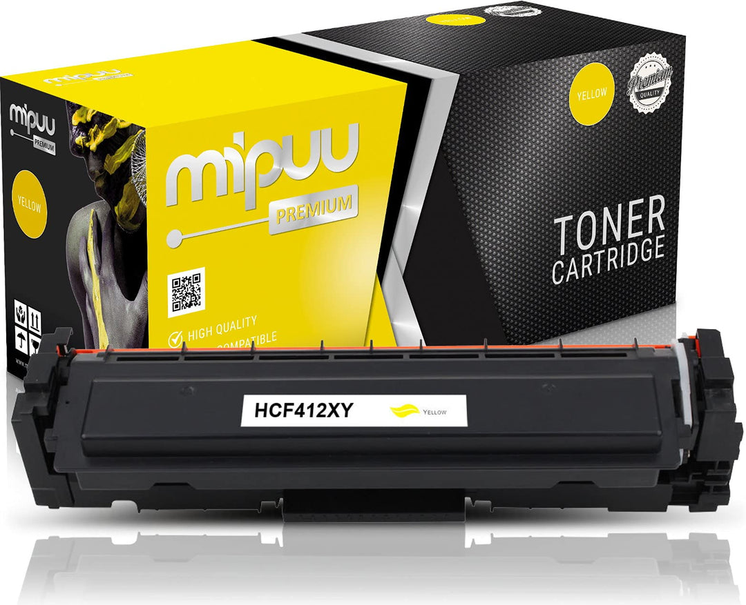 Mipuu Toner kompatibel zu HP CF412X 410X (Gelb, 5000 Seiten) für HP Color Laserjet Pro M452nw M452dn