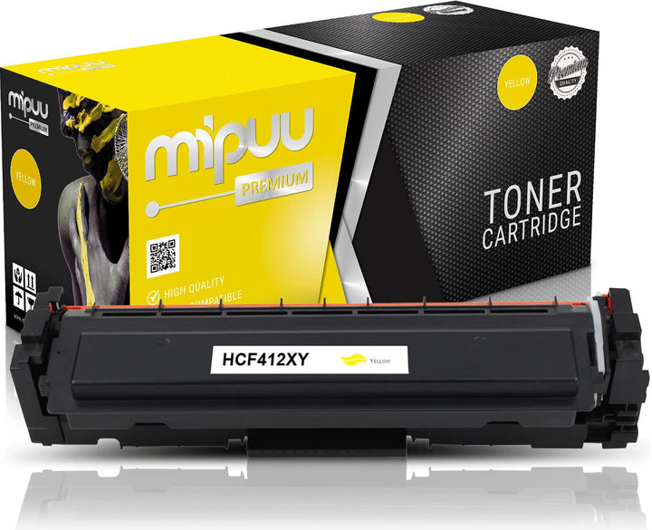 Mipuu Toner kompatibel zu HP CF412X 410X (Gelb, 5000 Seiten) für HP Color Laserjet Pro M452nw M452dn
