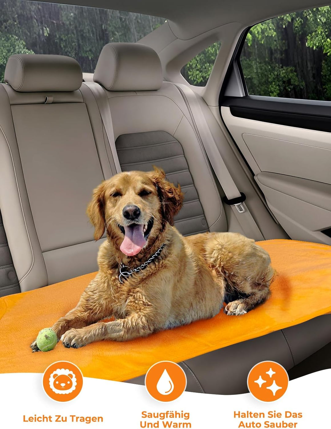 Hundebademantel Schnell Trocknend Badetuch aus Mikrofaser, Bibykivn Einstellbar Hundehandtuch mit Kl