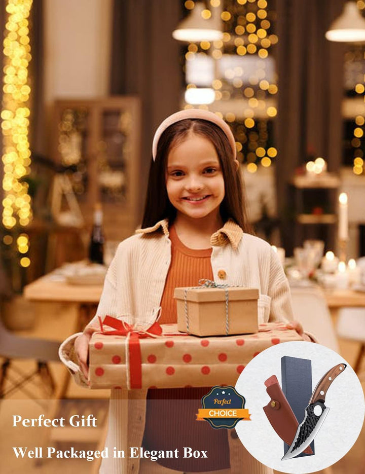 Dragon Riot Ausbeinmesser Profi Japanisches Kochmesser Küchenmesser mit Geschenkbox Wikinger Messer