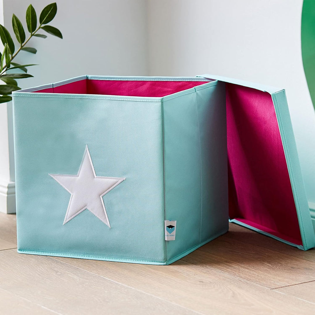 LOVE IT STORE IT Aufbewahrungsbox mit Deckel - Kallax Einsatz aus Stoff - Verstärkt mit Holz, belast