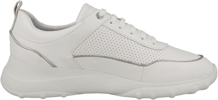 Geox Mädchen D Alleniee Sneaker, 36 EU Off White