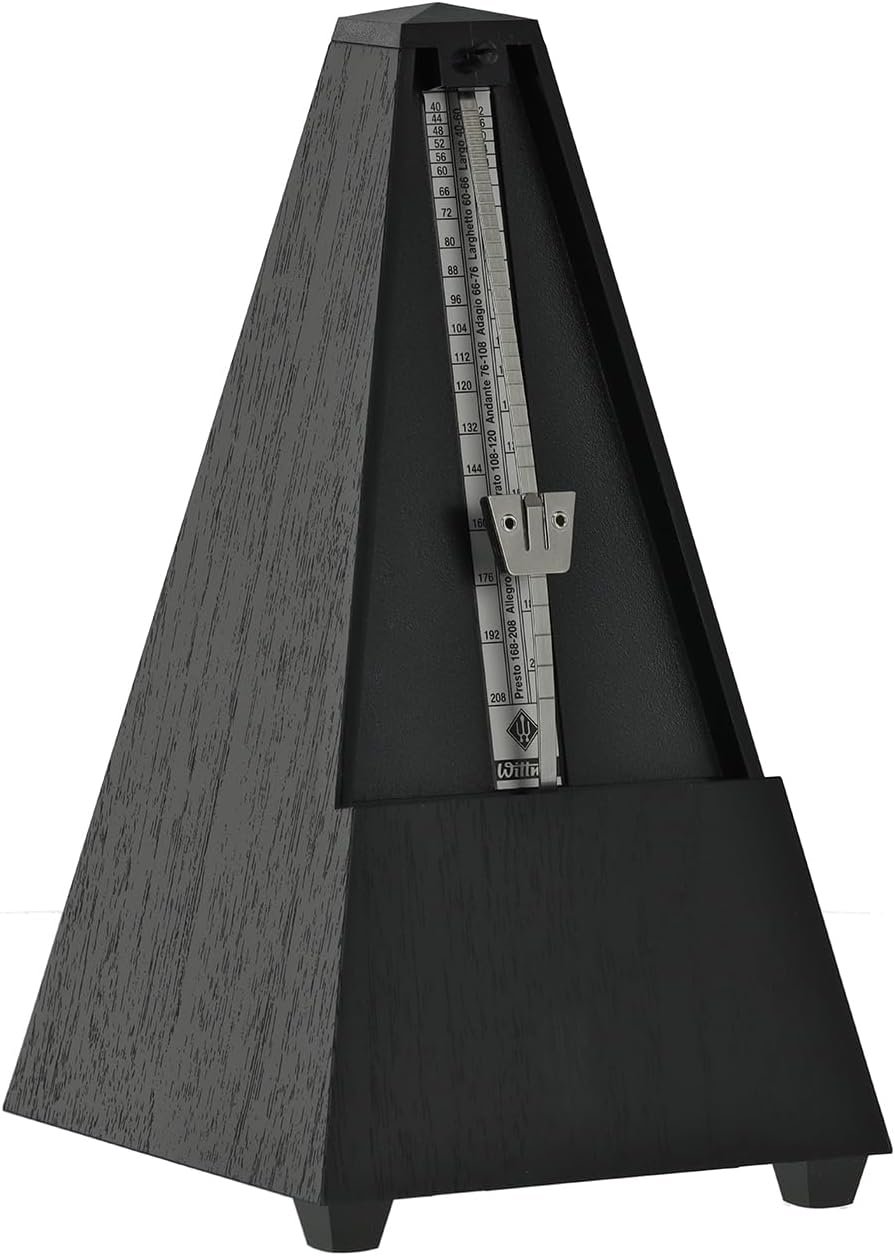 Wittner Metronom 806K Kunststoffgehäuse ohne Glocke Taktell Pyramidenform schwarz, schwarz