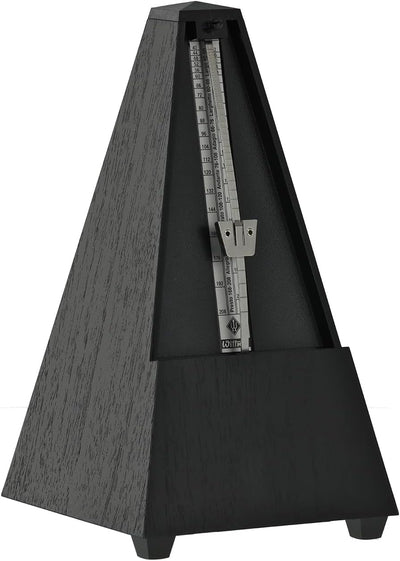 Wittner Metronom 806K Kunststoffgehäuse ohne Glocke Taktell Pyramidenform schwarz, schwarz