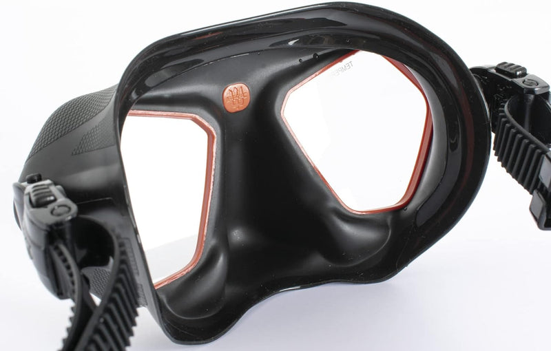 SEAC Raptor, Low Volume Maske für Freitauchen u standard schwarz/rote, standard schwarz/rote