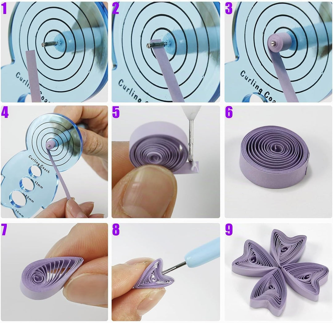 Quilling Set für Anfänger 19pcs Quilling Werkzeug mit Schlitz Quilling Tool Quilling Stift Elektrisc