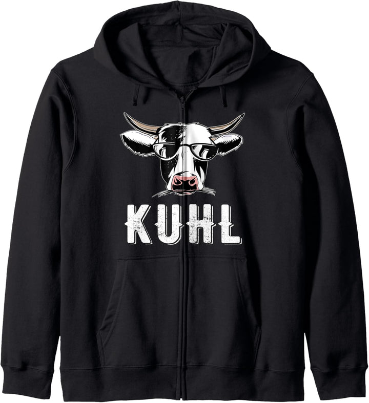 Lustiges Kuh Kuhl wie Kühe mit Sonnenbrille Bauer Geschenk Kapuzenjacke