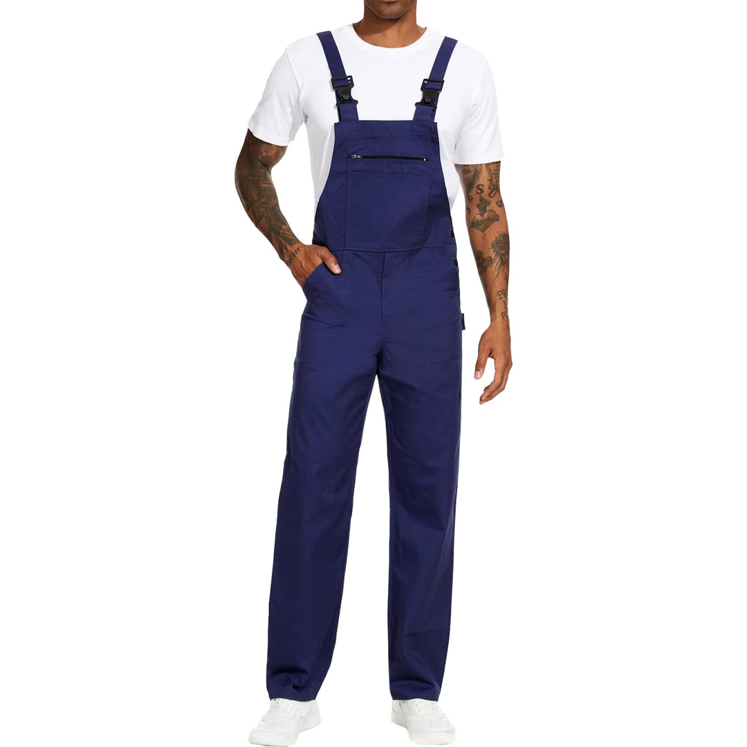 WORK IDEA Arbeits-Latzhose für Männer Multi Pocket Technology Herren Arbeitslatzhose S Marine, S Mar