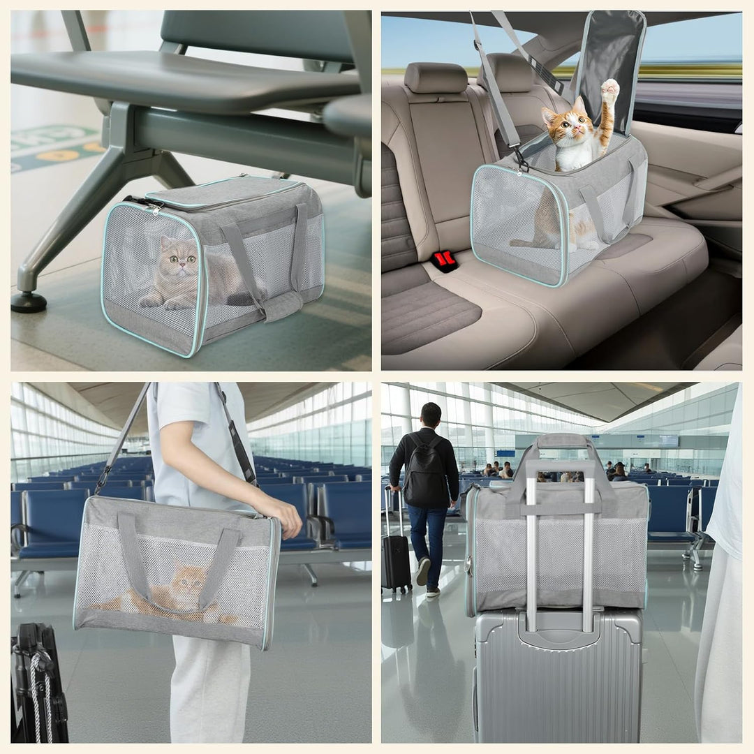 Cozary Transporttasche Für Katze Hund, Katzen Transportboxen, Hundetransportbox, Leichtes Haustiertr