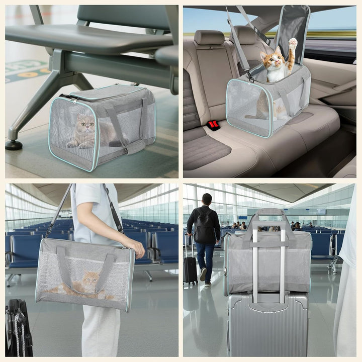 Cozary Transporttasche Für Katze Hund, Katzen Transportboxen, Hundetransportbox, Leichtes Haustiertr