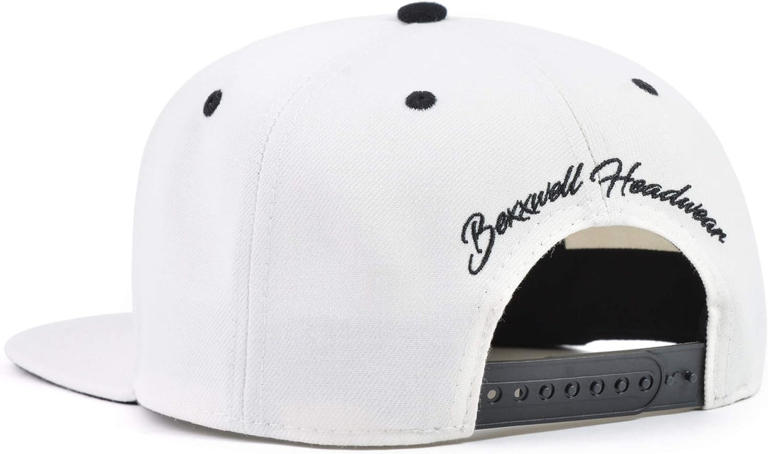 Bexxwell Snapback Cap weiss mit Kreuz (optimale Passform, Kappe, White, Cross, Unisex)