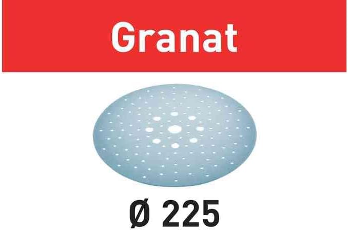 FESTOOL 205656 StickFix Schleifscheibe Granat 225 mm Korn 100 Inhalt 25 Stück, Korn 100