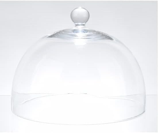 EMH Handgefertigte Glasvitrine Glocke mit Platte hoch 23 cm x 29,7 cm