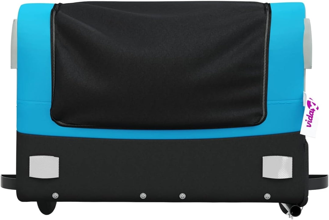 Fahrradanhänger 45kg Schwarz Orange | Robustes Eisen, hohe Tragkraft Blau, Blau