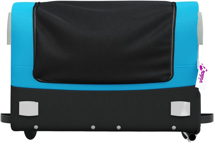 Fahrradanhänger 45kg Schwarz Orange | Robustes Eisen, hohe Tragkraft Blau, Blau