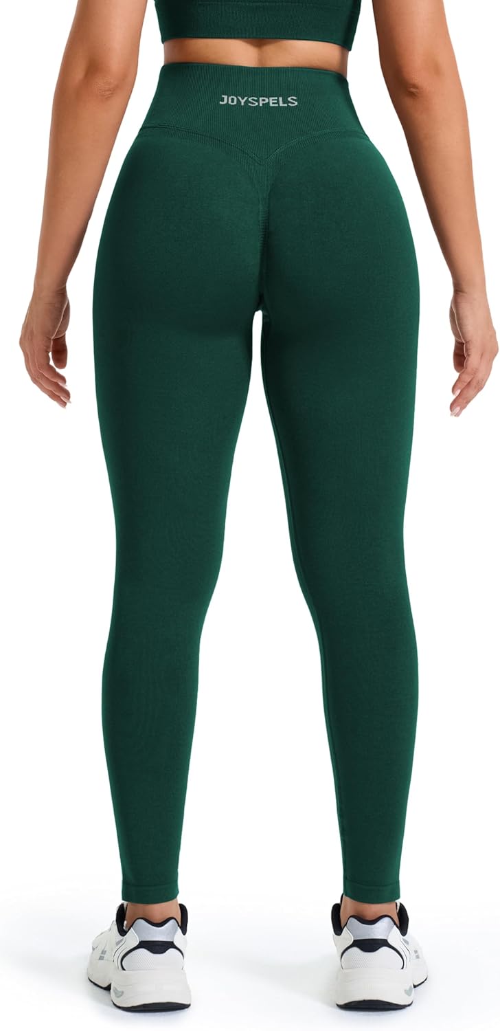 JOYSPELS Scrunch Butt Leggings Damen, Gym V Förmige Bund High Waist Sport Booty Lifting Po Push Up S