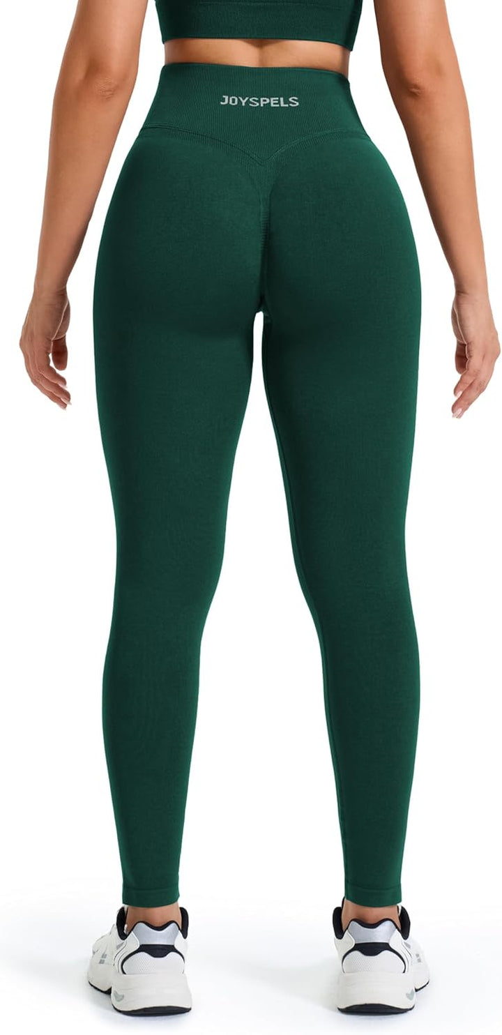 JOYSPELS Scrunch Butt Leggings Damen, Gym V Förmige Bund High Waist Sport Booty Lifting Po Push Up S