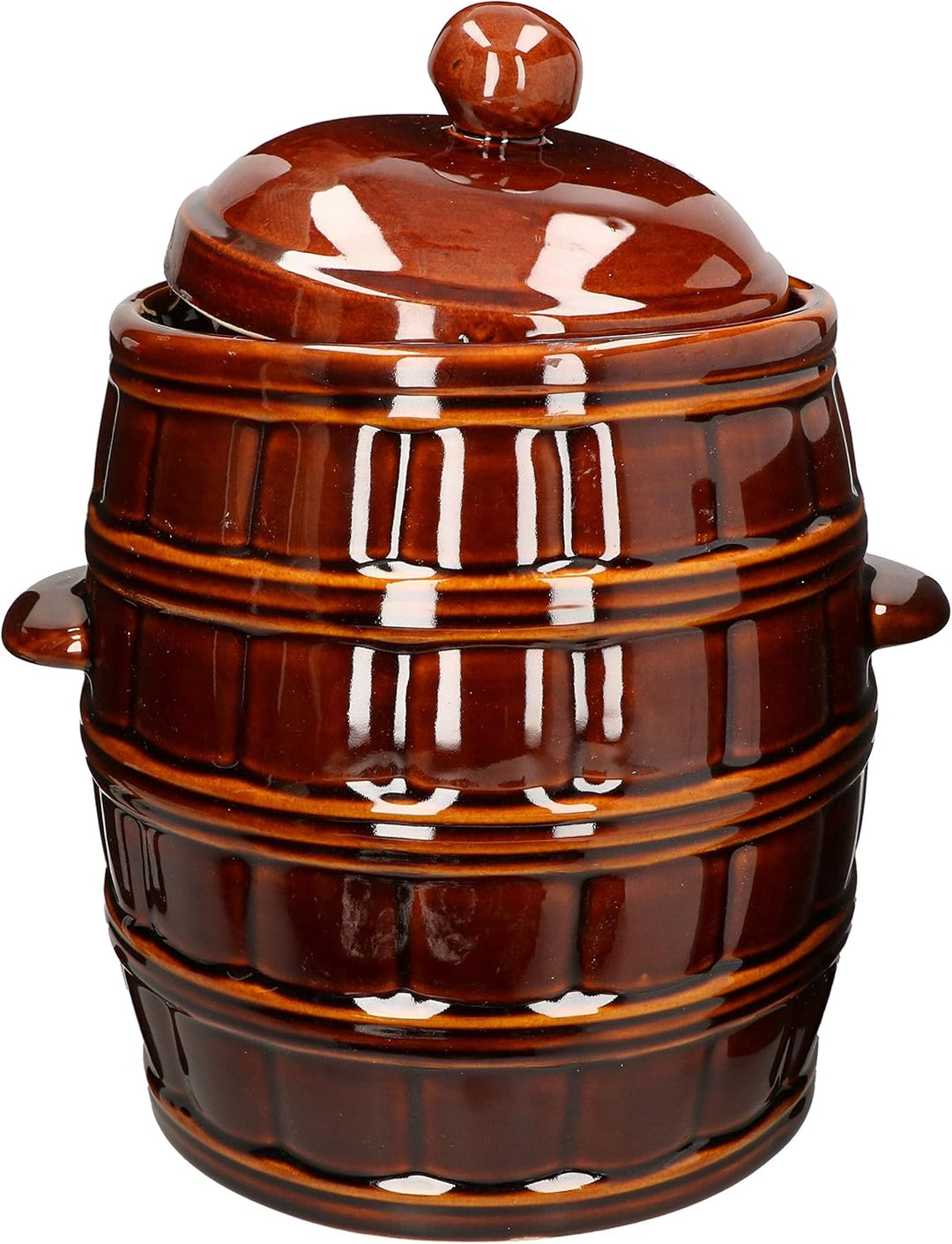 KOTARBAU® Gärtopf Steinguttopf 25 L Sauerkrauttopf Gurkentopf mit Deckel Einmachtopf Keramiktopf Ste