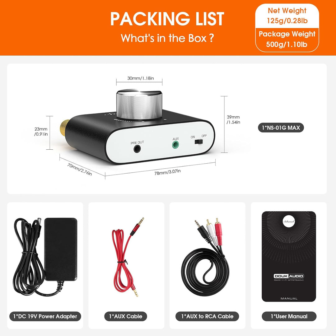 Nobsound TPA3221 Bluetooth Verstärker für Lautsprecher: HiFi 100W×2 mit Aktiv Subwoofer Anschluss fü