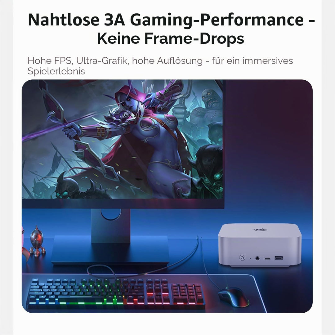 Beelink SER9 Mini PC, AMD Ryzen R7 H255 (8C/16T, bis zu 4.9 GHz), 32GB DDR5 RAM, 1TB M.2 PCIe 4.0 SS