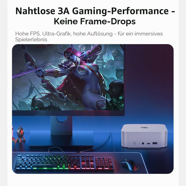 Beelink SER9 Mini PC, AMD Ryzen R7 H255 (8C/16T, bis zu 4.9 GHz), 32GB DDR5 RAM, 1TB M.2 PCIe 4.0 SS