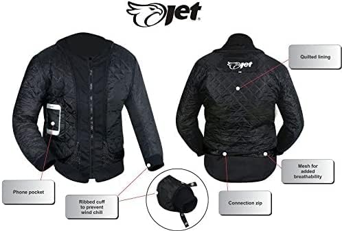 Jet Motorradjacke Herren Mit Protektoren Textil Wasserdicht Winddicht Tourer, Fluro XS