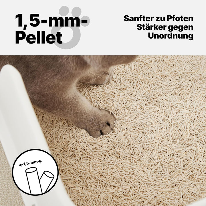 Tofu Katzenstreu - Klumpend, Pflanzlich aus Erbsenhülsen, Biologisch Abbaubar, 99% Staubfrei, Optima