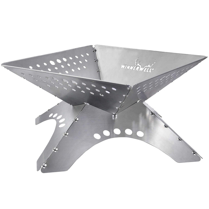 Winnerwell Flatfold Feuerstelle - XL | Portable Edelstahl Feuer Pan