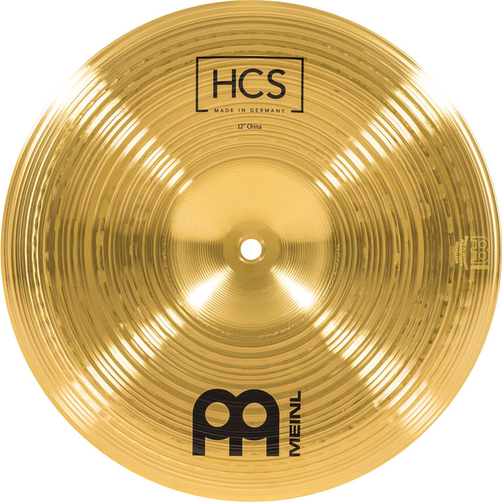 Meinl Cymbals HCS China 12 Zoll (Video) Schlagzeug Becken (30,48cm) Messing, Traditionelles Finish (