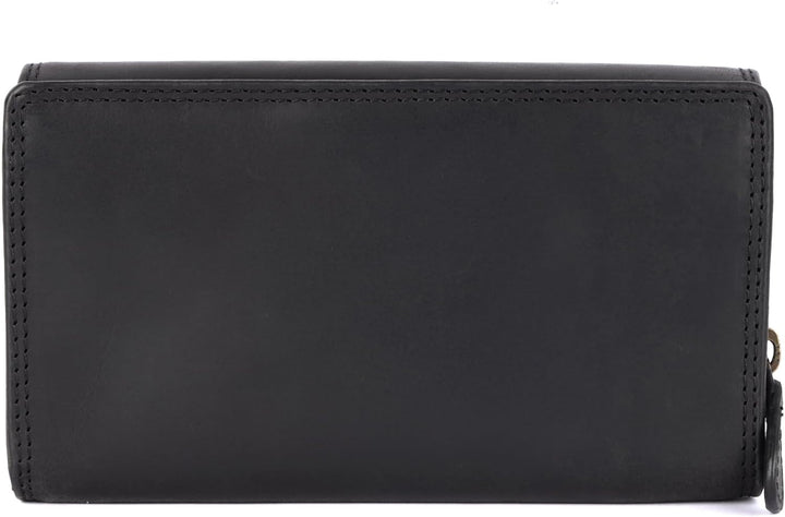 Benthill Geldbörse Gross Echt-Leder - Damen XL Portemonnaie mit RFID Schutz - Frauen Vintage Geldbeu