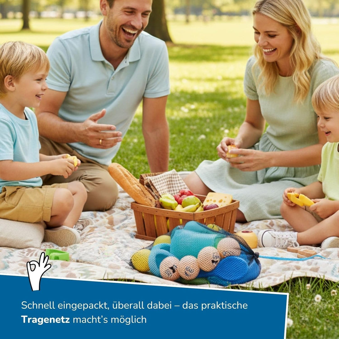 alldoro 60346 XXL Kinder-Partyspiele 29-teilig, 5 Outdoor-Spiele für Kinder-Geburtstag, Gartenspiele